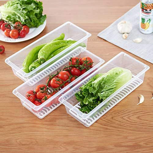 Fridge Storage Containers 1500ml Plastic Storage Container for Kitchen With Lid Transparent Containers for Kitchen Storage