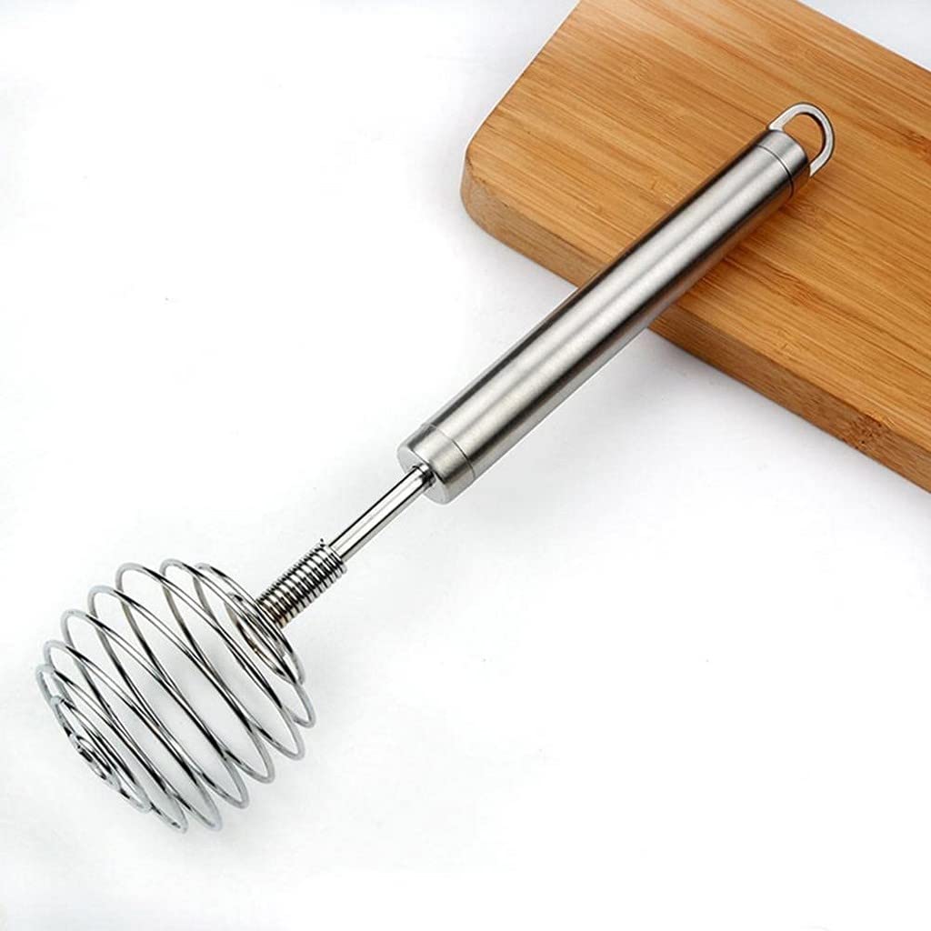 Handheld Steel Wire Egg Whisk Hand Egg Mixer Eggbeater Whisking Blender Stirring Beater Milk Cream Frother Flour Stirrer for Family Restaurant Kitchen