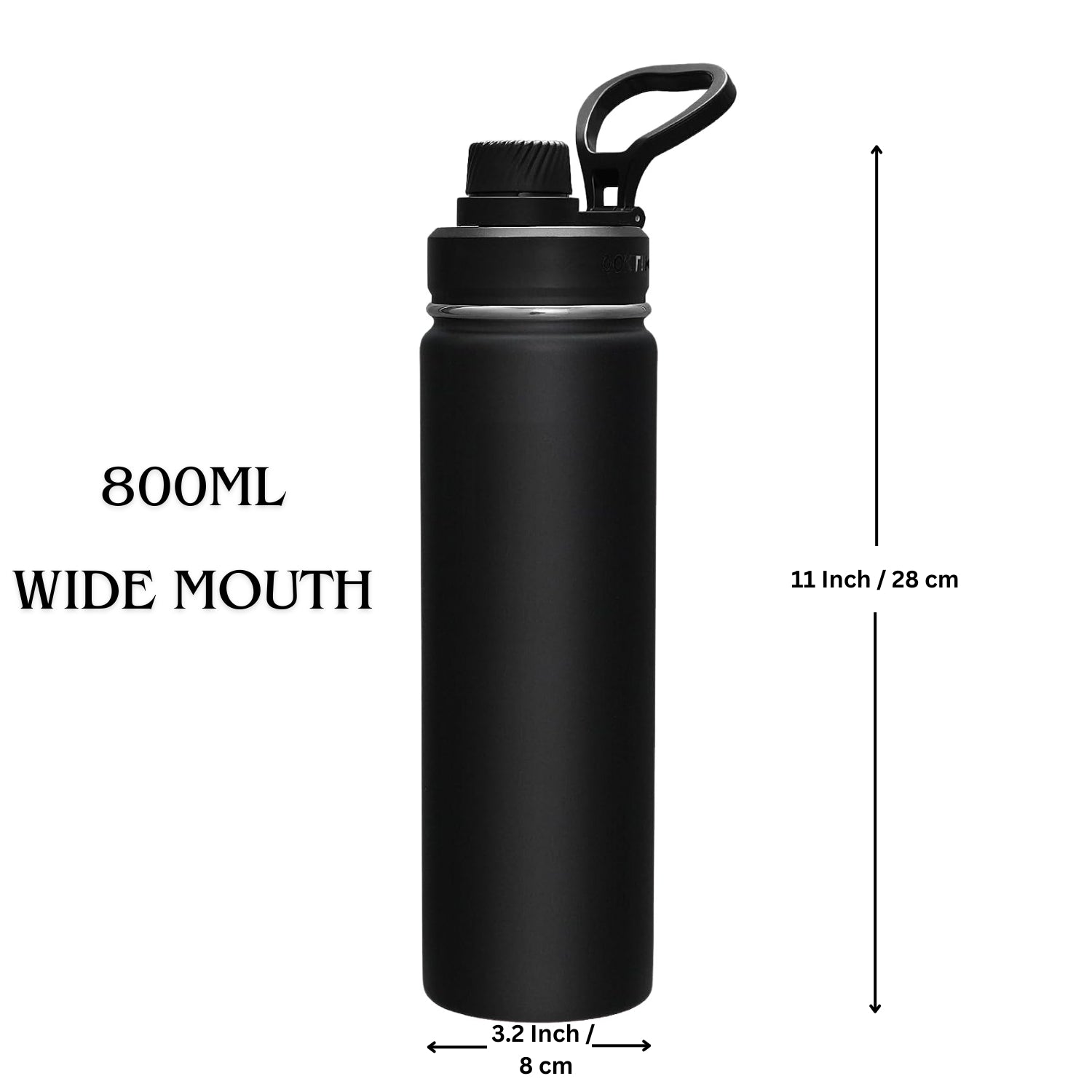 Steel Water Bottle 800ml Thermosteel Bottle Leak Proof Hot Water Bottle 24 Hour Cold & 8 Hour Hot Insulated Flask Water Bottle for Tea, Coffee, Office, Gym, Home