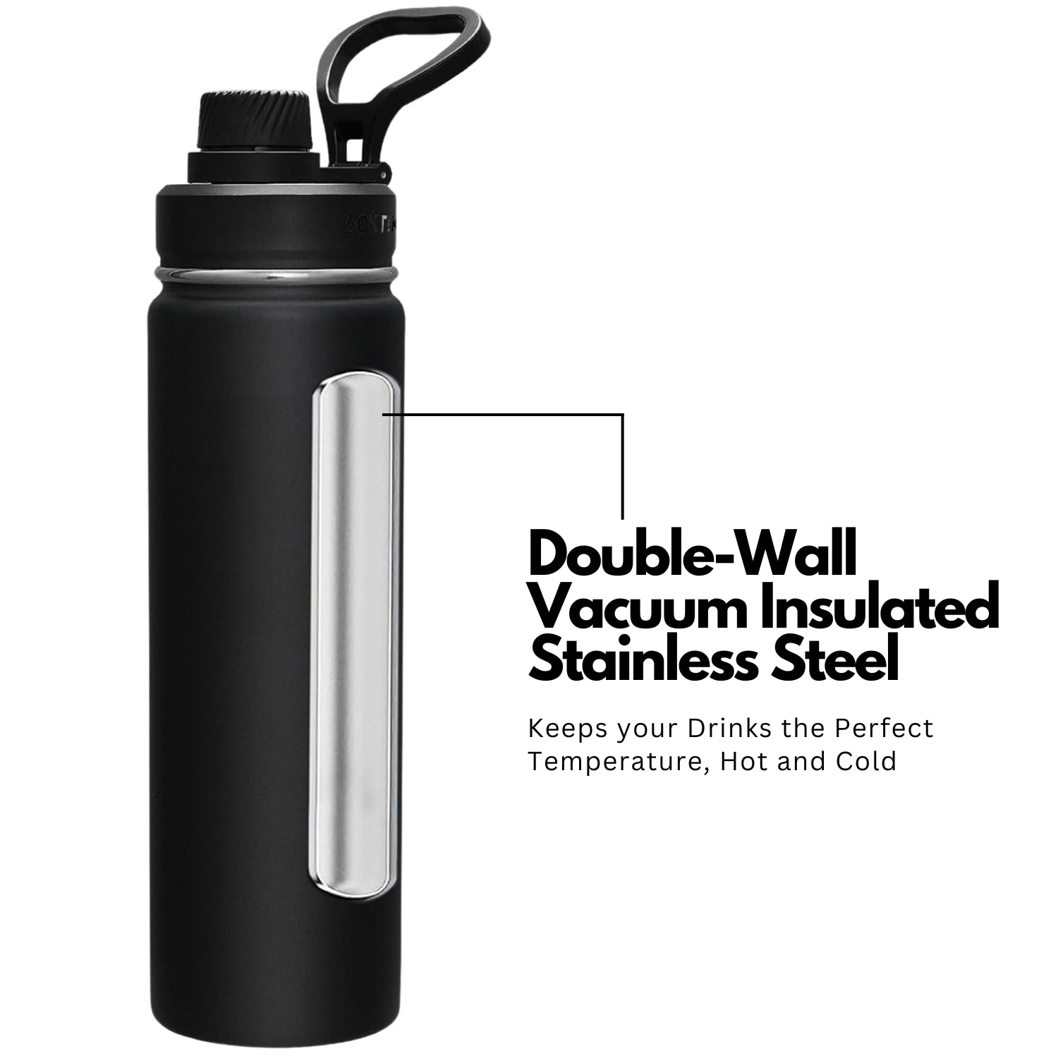 Steel Water Bottle 800ml Thermosteel Bottle Leak Proof Hot Water Bottle 24 Hour Cold & 8 Hour Hot Insulated Flask Water Bottle for Tea, Coffee, Office, Gym, Home