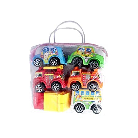 6 PC Pull Back car Die-Cast Pull Back Action Toy Car Set of for Kids Boys and Girls