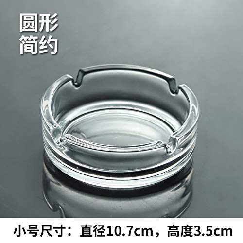 Cigarette, Cigar Smoking for Home, Car, Balcony, Crystal Clear Round Ash Tray Box Crystal Quality Glass Ash Tray (Pack of1)