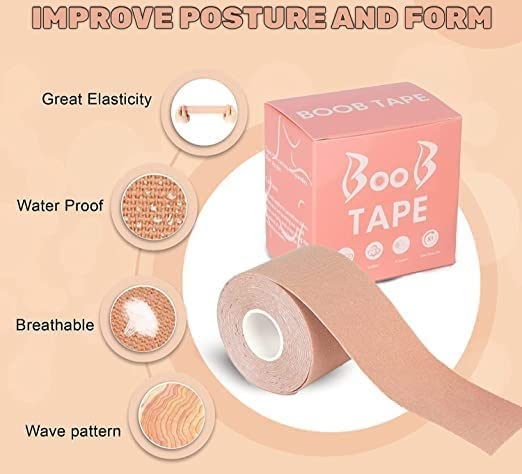 Boob Tape for Women Push Up & Lifting Breast Tape Breast Lift Bra Tape for Breast Lift Double Sided Tape (Boob Tape)