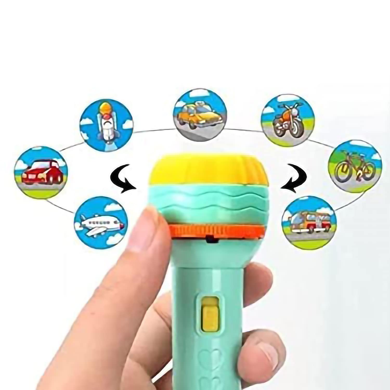 Projector Flashlight Torch, Kids Projection Light Toy Education Learning Night Light Before Going to Bed Best Gift for Kids 5+ Years boy or Girl Learning and Playing