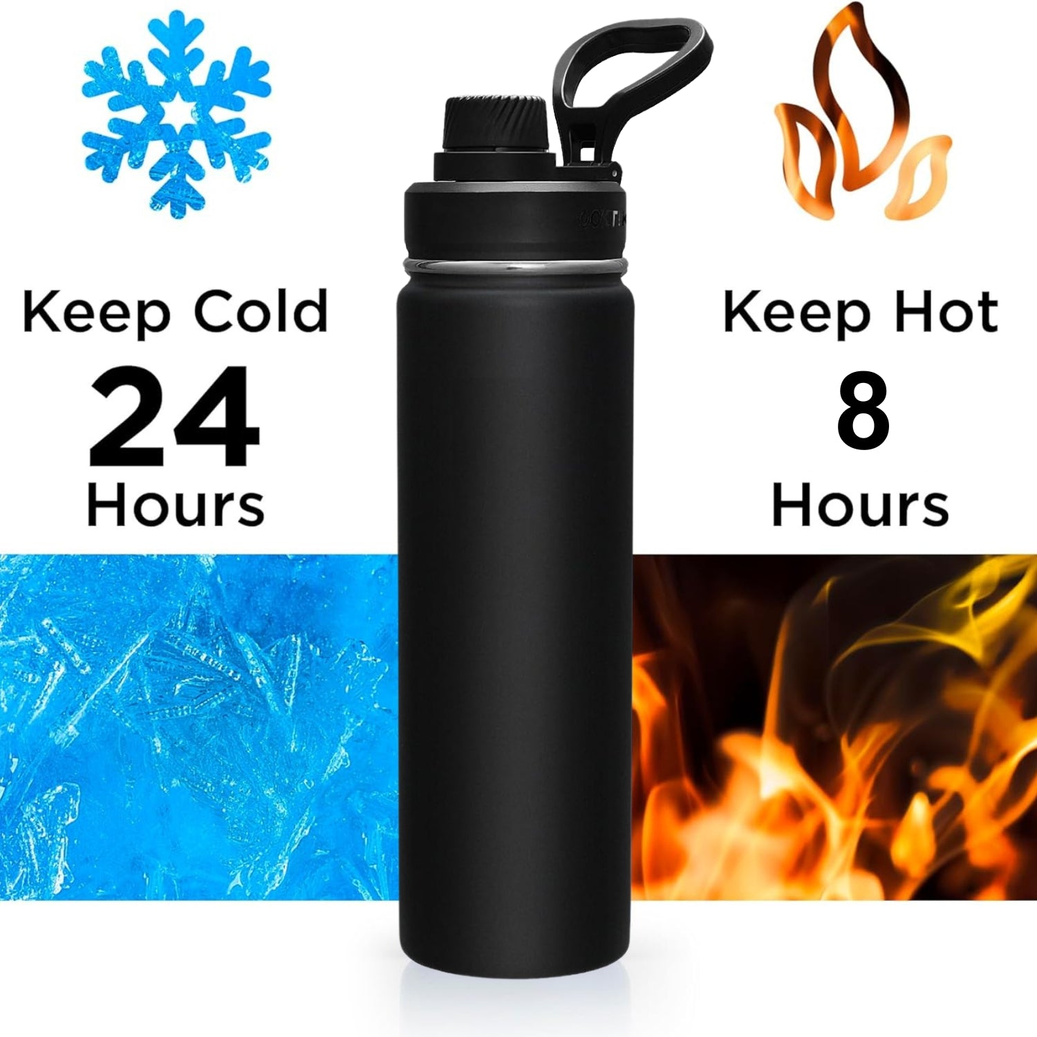 Steel Water Bottle 800ml Thermosteel Bottle Leak Proof Hot Water Bottle 24 Hour Cold & 8 Hour Hot Insulated Flask Water Bottle for Tea, Coffee, Office, Gym, Home