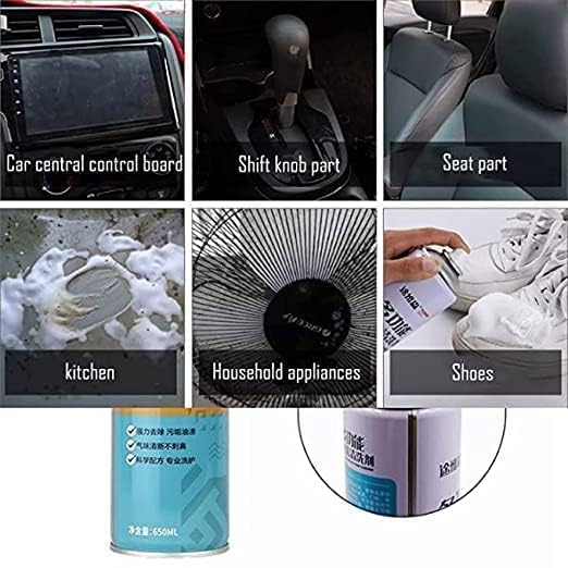 Multipurpose Car Care Cleaner Foam Spray, Car Seat/Exterior & Interior/Shoes/Sofa Cleaning Spray Cleaner 650 ml (Pack of 1)