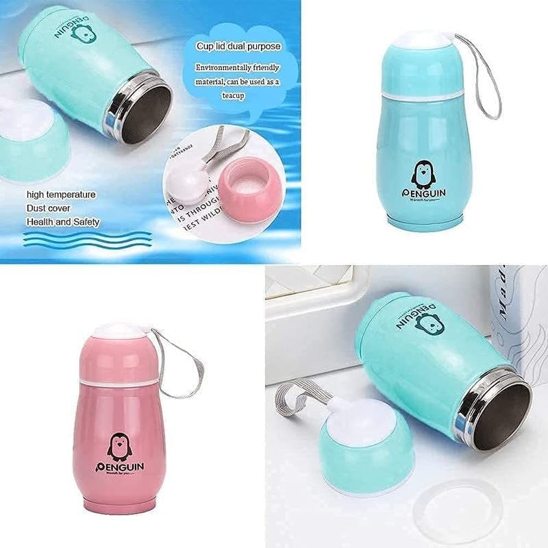 Penguin Water Bottle - Cute Penguin Thermos Penguin Shape Stainless Steel Vacuum Cup Flask Bottle to Store Juice, Milk, Hot & Cold Tea Coffee for Outdoor Camping Hiking Office