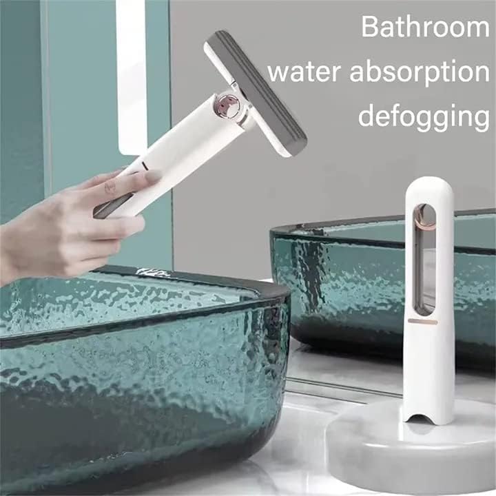 Modern Portable Self-Squeeze Mini Mop for Floor Cleaning 180° Squeeze Mop,Wet & Dry Use Cleaning for Small Spaces,Desktop Cleaning,Bathroom Kitchen Tableware Mini Mop Suitable for Household