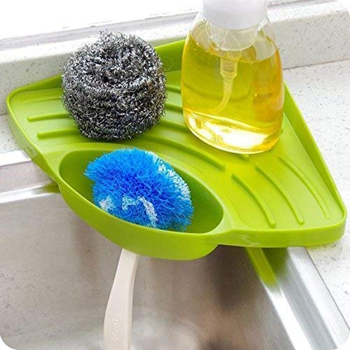 Corner Kitchen Sink Storage Organizer Rack - Green,Wash Basin Storage Organizer Rack