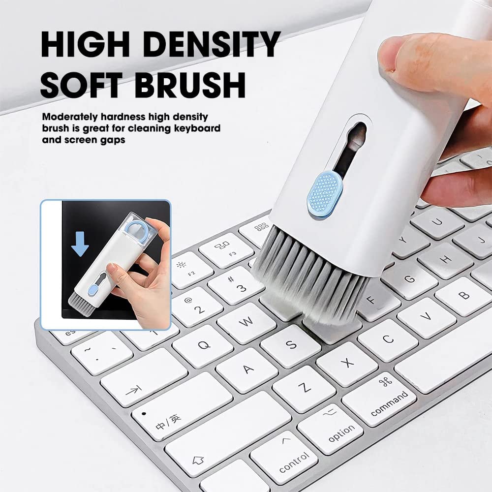 7 in 1 Multi-Function Laptop Cleaning Brush/Keyboard Cleaning kit/Gadget Cleaning kit Gap Duster Key-Cap Puller for Laptop,Monitor,Keyboard and Earphones with Spray Bottle