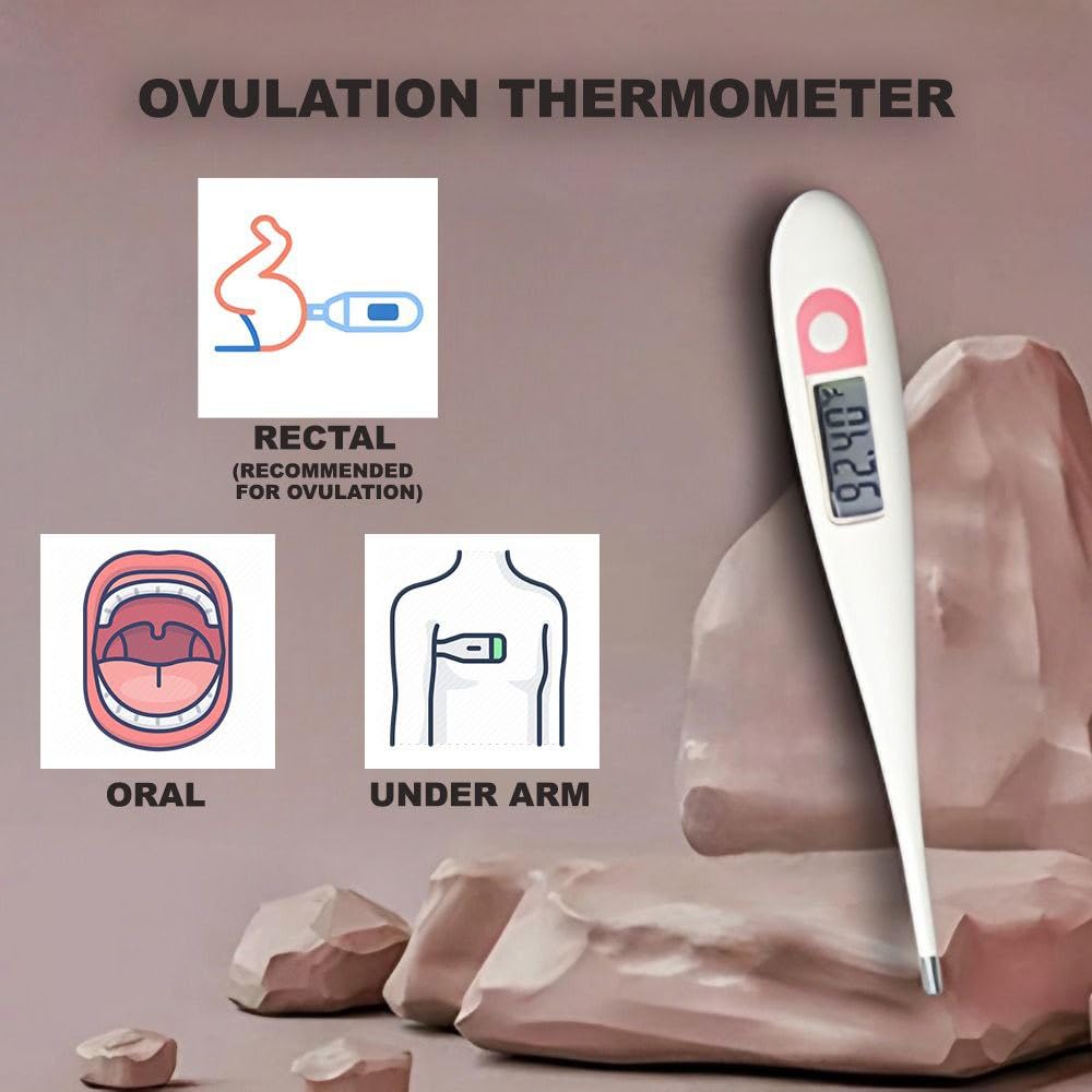 Digital Ovulation Thermometer with 2 decimal places - Pregnancy Planning and Temperature Tracking