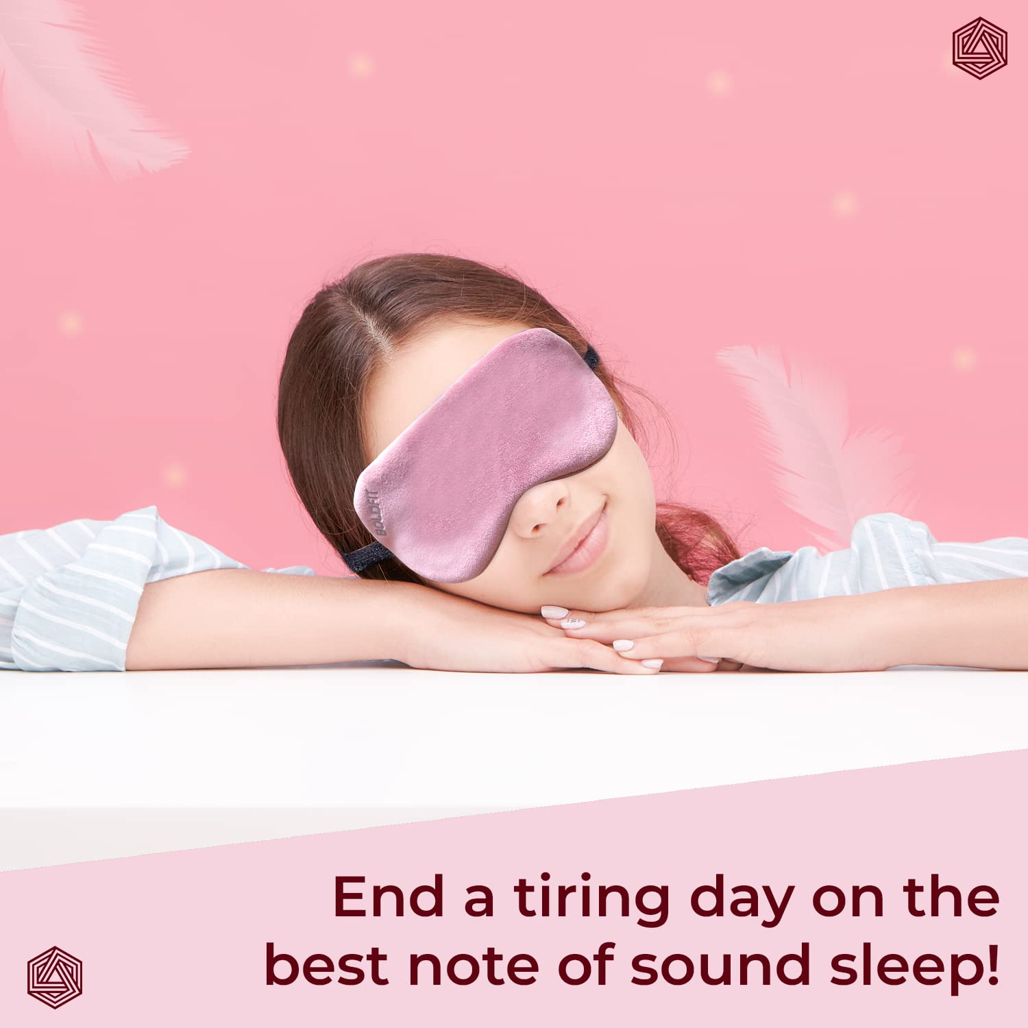 Eye Mask for Sleeping with Adjustable Strap Super Soft Sleeping Mask Blind Fold for Comfortable Sleep Travelling Sleep Mask Pad for Girls Sleeping Eye Mask Blind Folds for Sleeping - Black