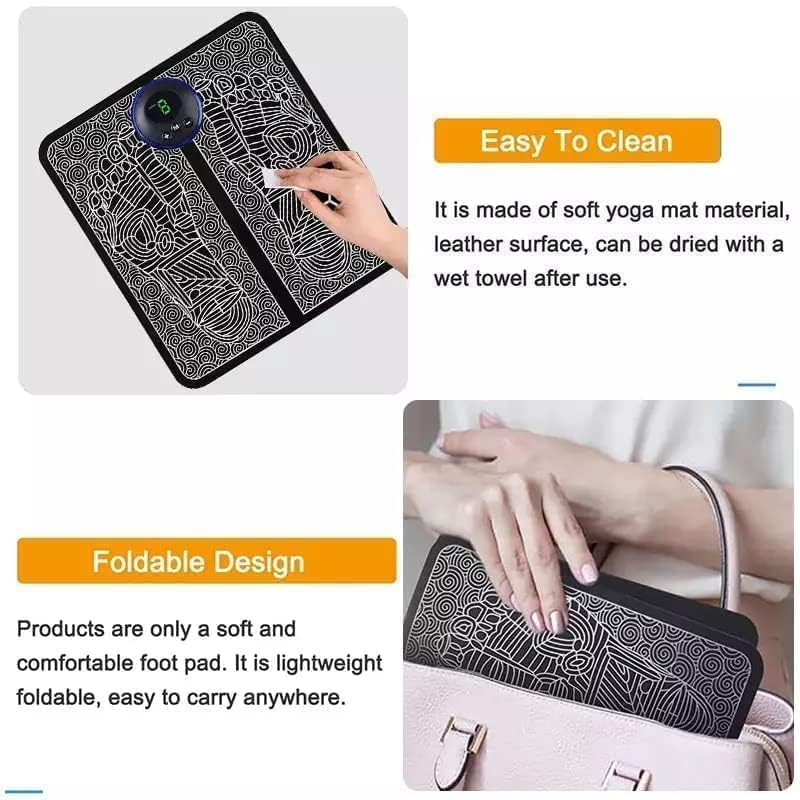 Foot Massager-Wireless Ems Massage Machine,Rechargeable,Portable,&Foldable Design. 8 Modes,19 Intensity Levels For Ultimate Pain Relief Foot Massager Pain Relief Wireless,New-2025