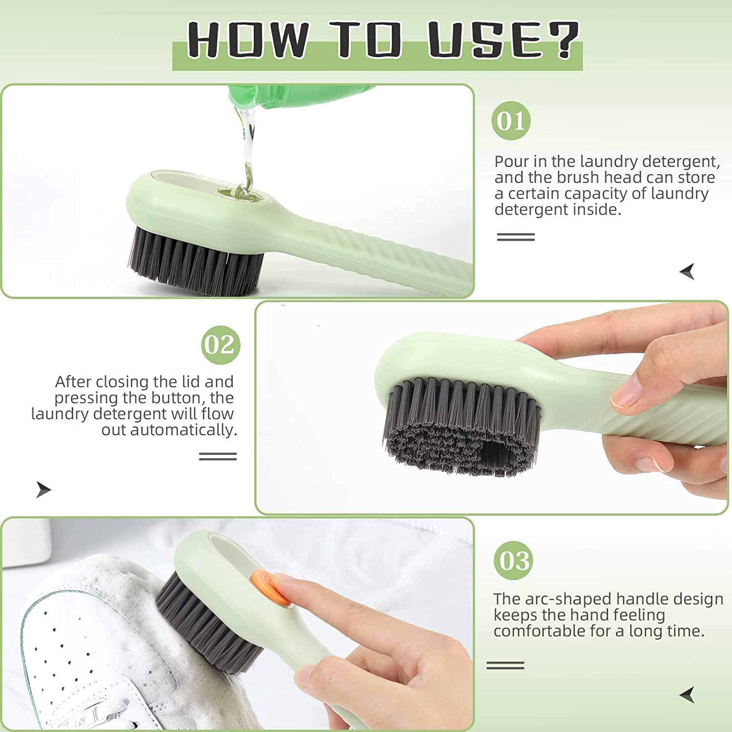 Scrubbing, Reusable & Washing Shoe Brush for Shoes and Clothes Cleaning