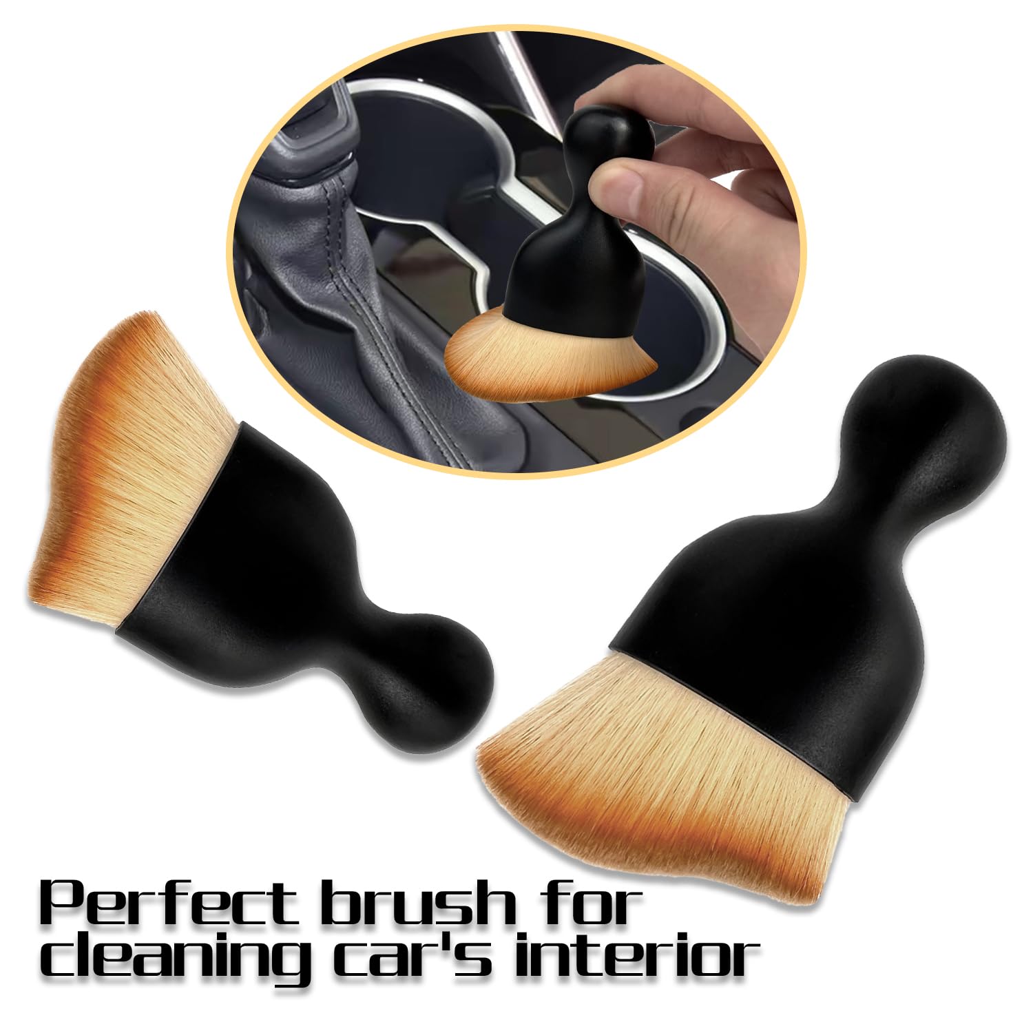 Car Interior Dust Brush,Auto Detailing Brushes,Soft Bristle Cleaning Brush,Car Detailing Brush Dusting Tool for Air Conditioner Vents,Leather,Scratch Free