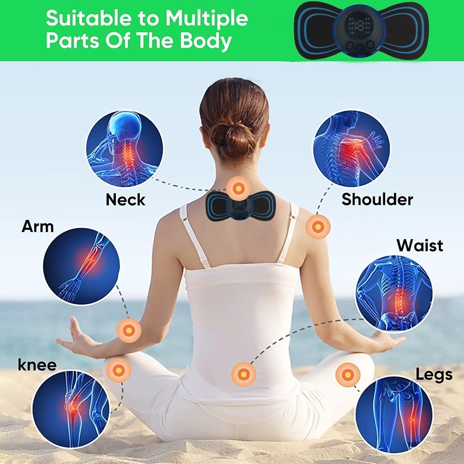 Foot Massager-Wireless Ems Massage Machine,Rechargeable,Portable,&Foldable Design. 8 Modes,19 Intensity Levels For Ultimate Pain Relief Foot Massager Pain Relief Wireless,New-2025