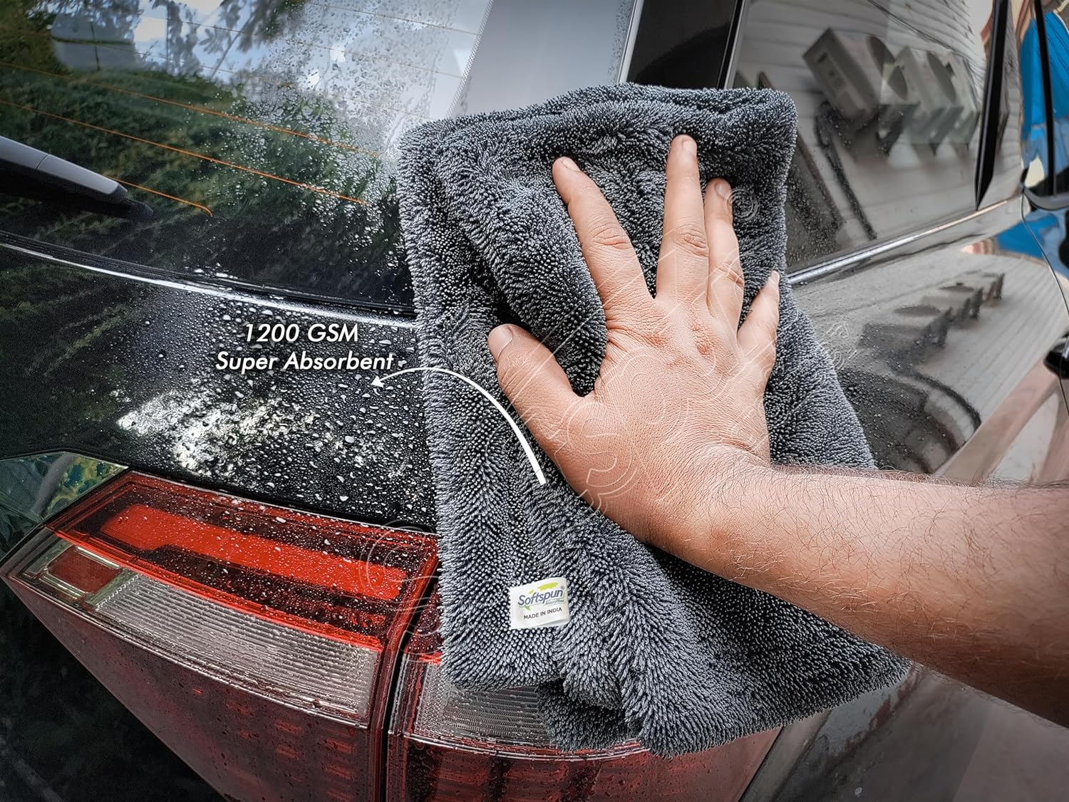 Microfiber Cloth for Car Cleaning and Detailing, Double Sided, Extra Thick Plush Microfiber Towel Lint-Free, 800 GSM (Size 40cm x 40cm)